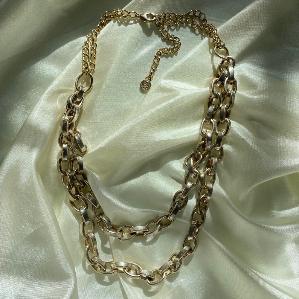 Gold Link & Chain Necklace